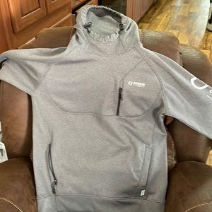 Hooded jacket with attached face mask